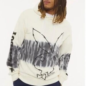 PLAYBOY + Eleven Paris Tie Dye Embroidered Bunny Barb Wire Hoodie Sweatshirt‎ S